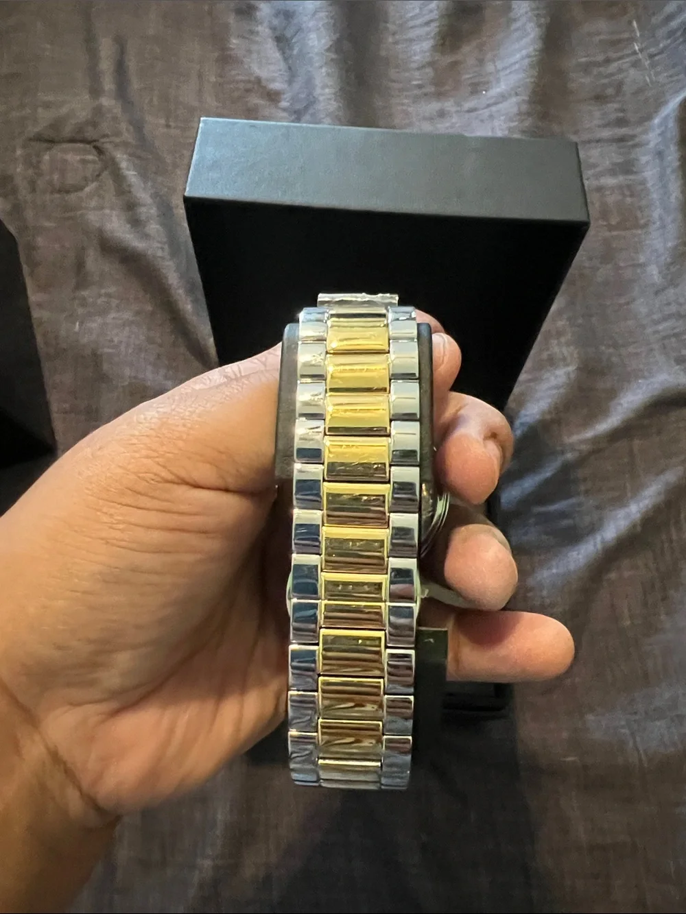 Men’s Movado Two-Tone Gold and Silver Museum Dial Wristwatch